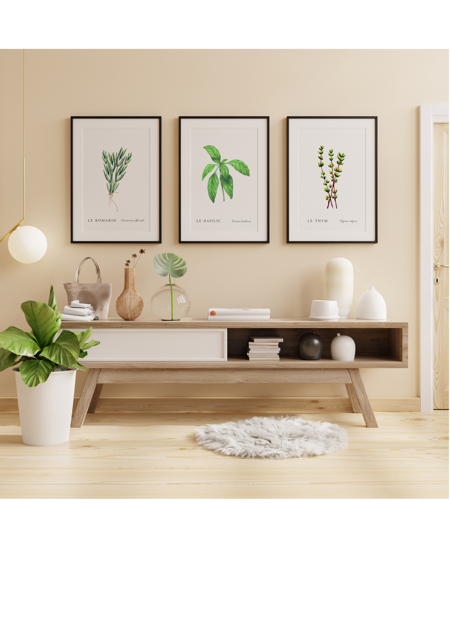 Vintage Thyme Herb Botanical Decorative Wall Art
