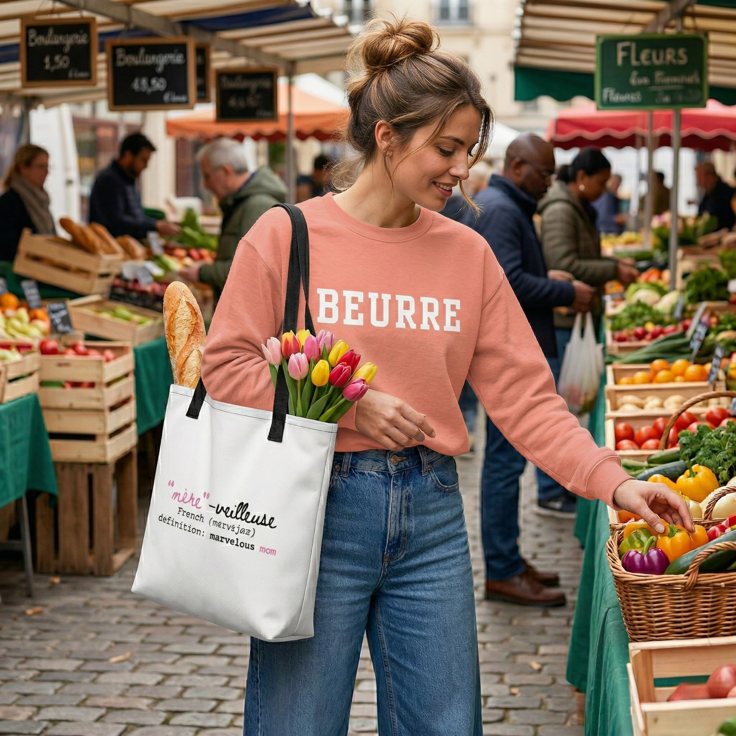 "Mère-veilleuse" Marvelous Mom Tote bag