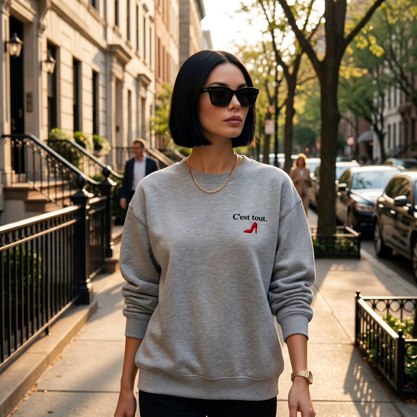 The "C'est tout." Premium Crewneck Sweatshirt | Signature Stiletto Edition