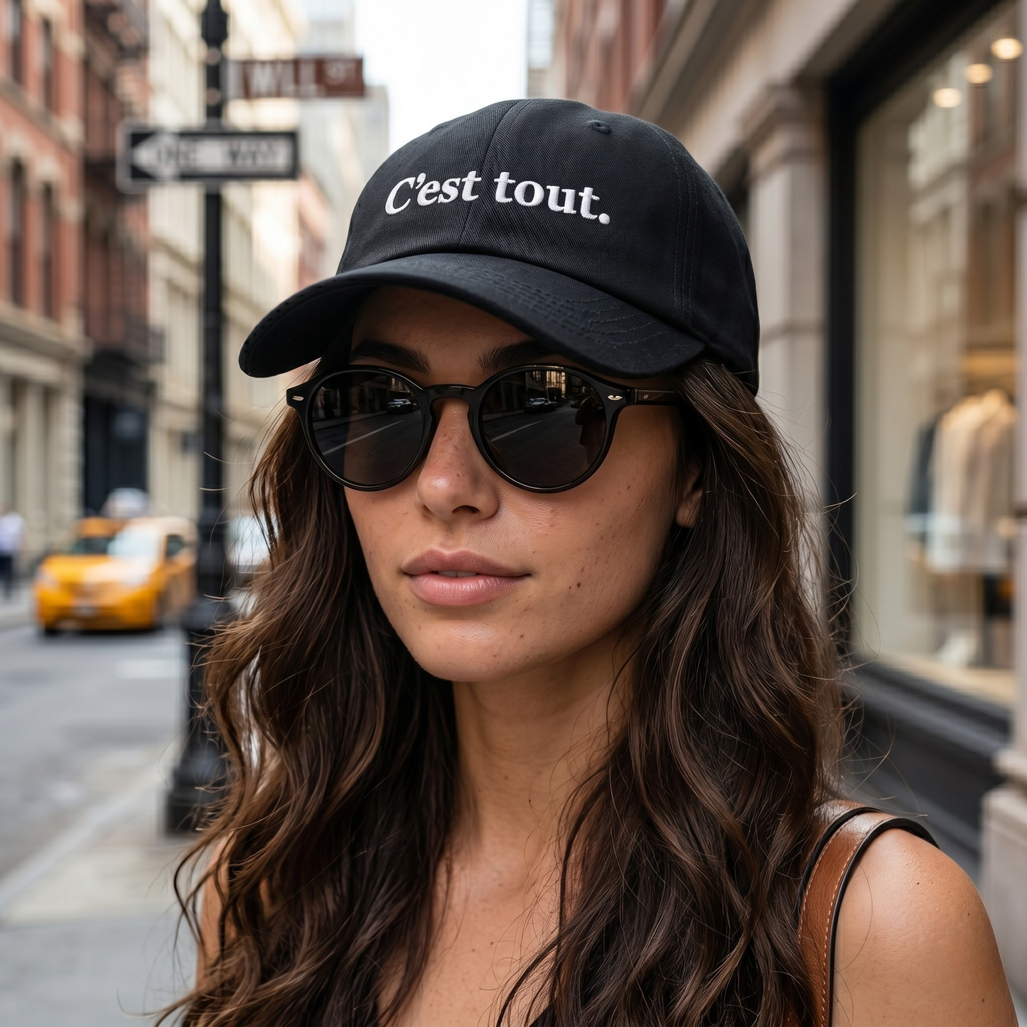 The "C'est tout." Embroidered Cap | Signature Red Stiletto Edition