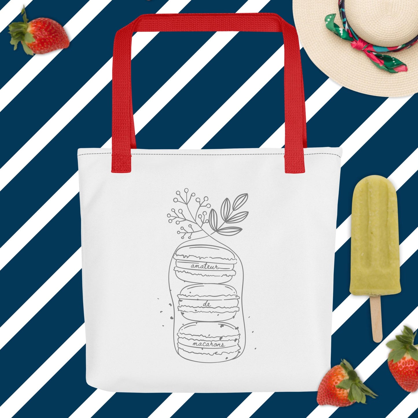 Macaron Lover "Amateur de Macarons" Tote Bag