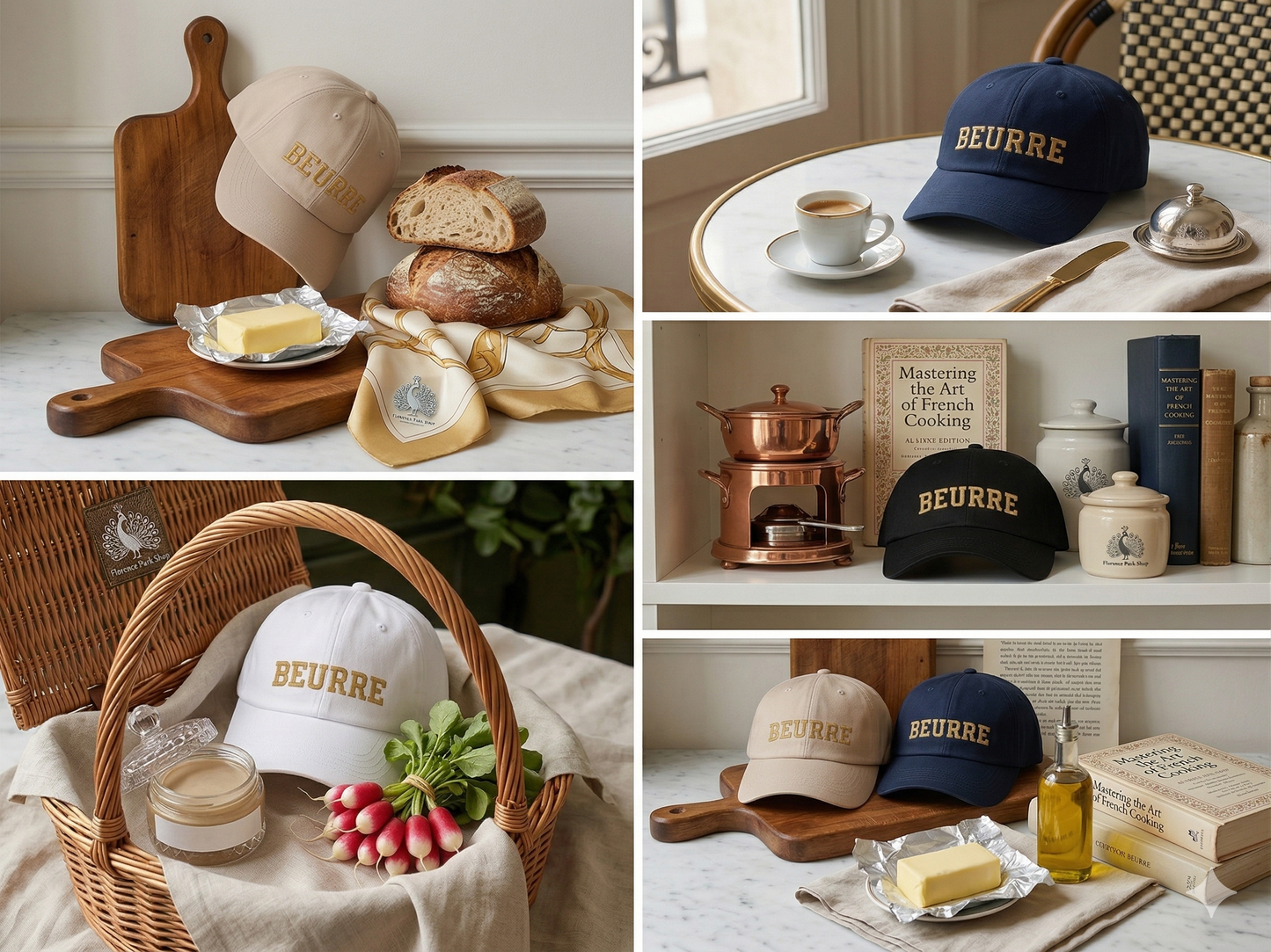 Beurre (Butter) Embroidered French Foodie Cap