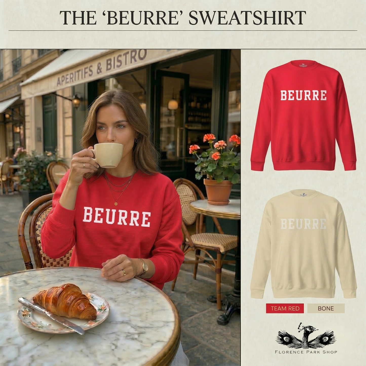 Beurre (Butter) Premium French Foodie Sweatshirt