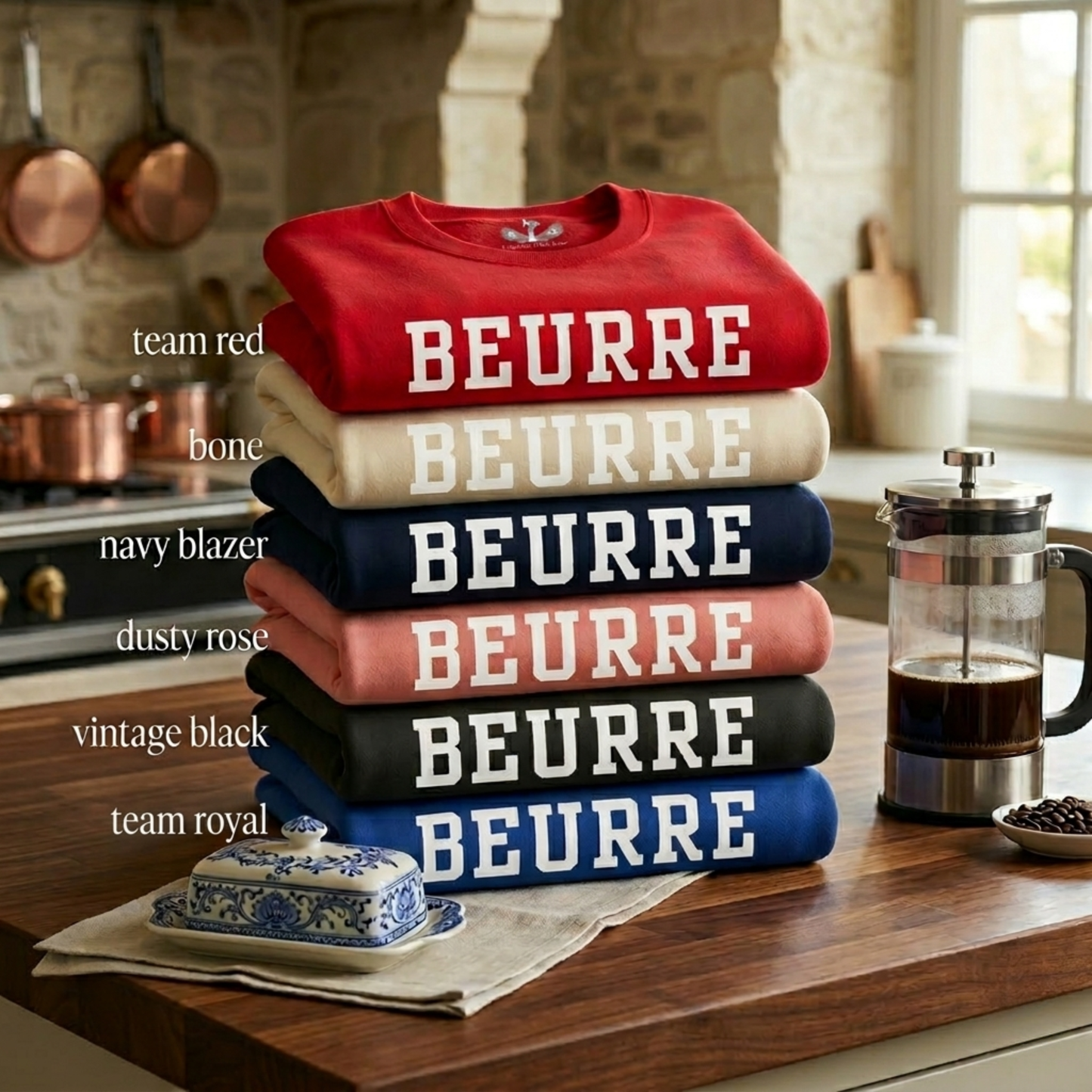 Beurre (Butter) Premium French Foodie Sweatshirt