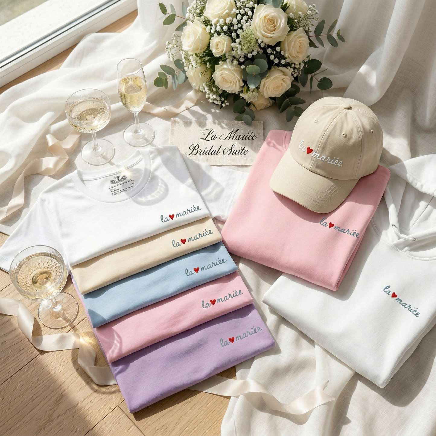 The Bride La Mariée Embroidered T-shirt