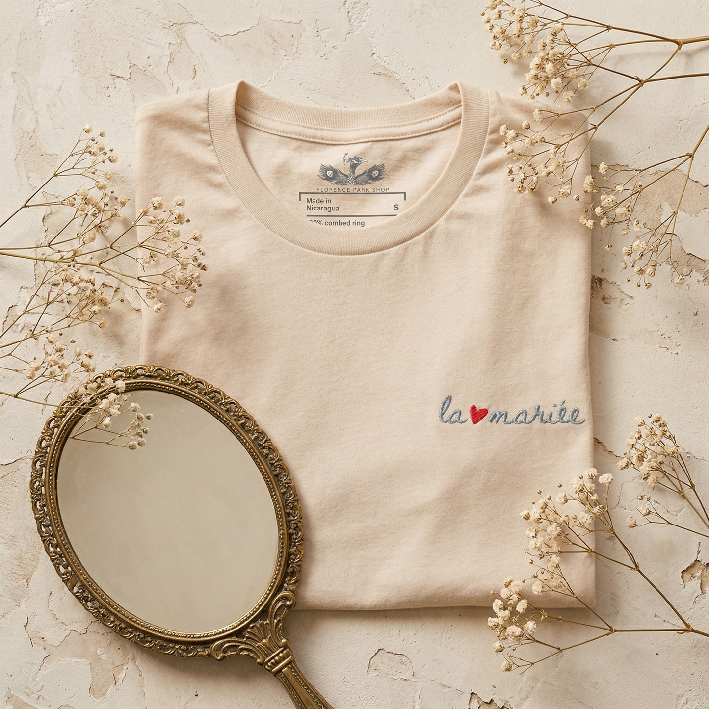 The Bride La Mariée Embroidered T-shirt