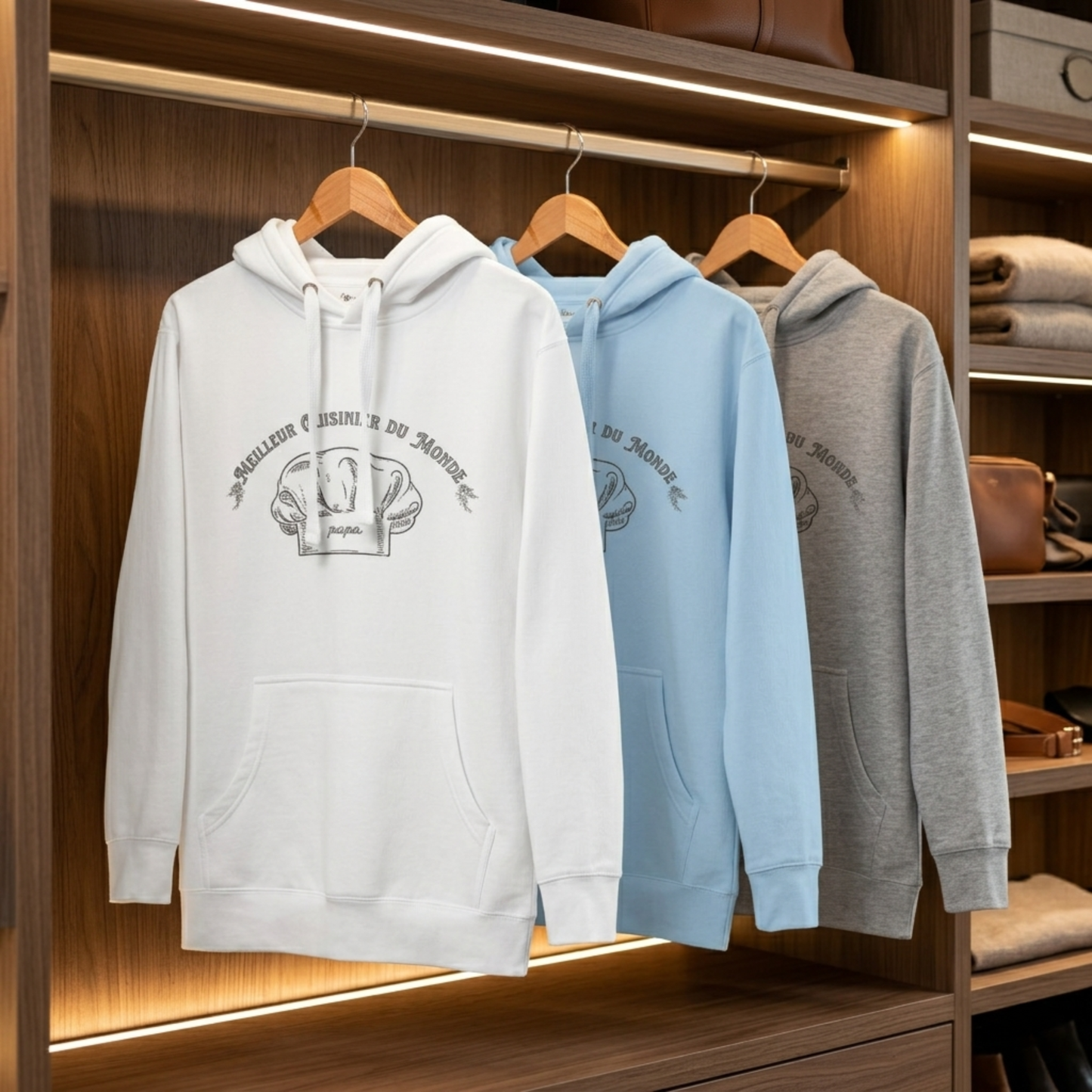 Meilleur Cuisinier du Monde French Chef Hoodie | Premium Men's Culinary Gift