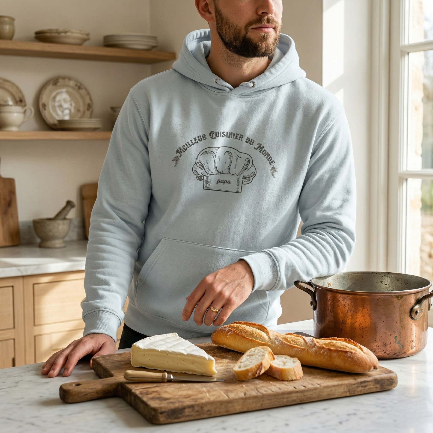 Meilleur Cuisinier du Monde French Chef Hoodie | Premium Men's Culinary Gift
