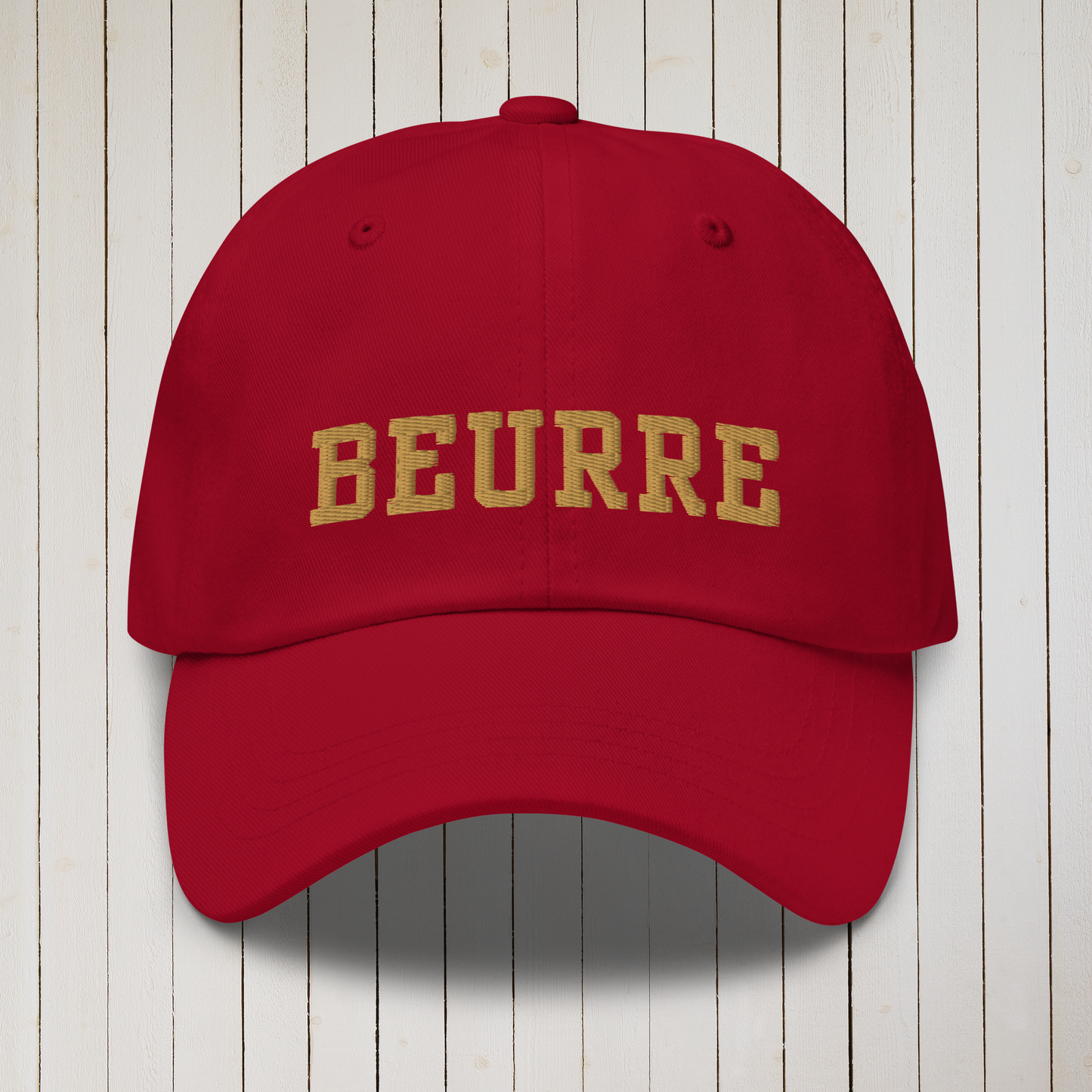 Beurre (Butter) Embroidered French Foodie Cap