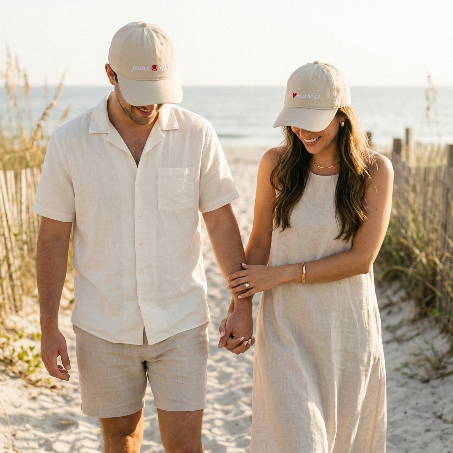 The Bride La Mariée Organic Embroidered Baseball Cap Adjustable