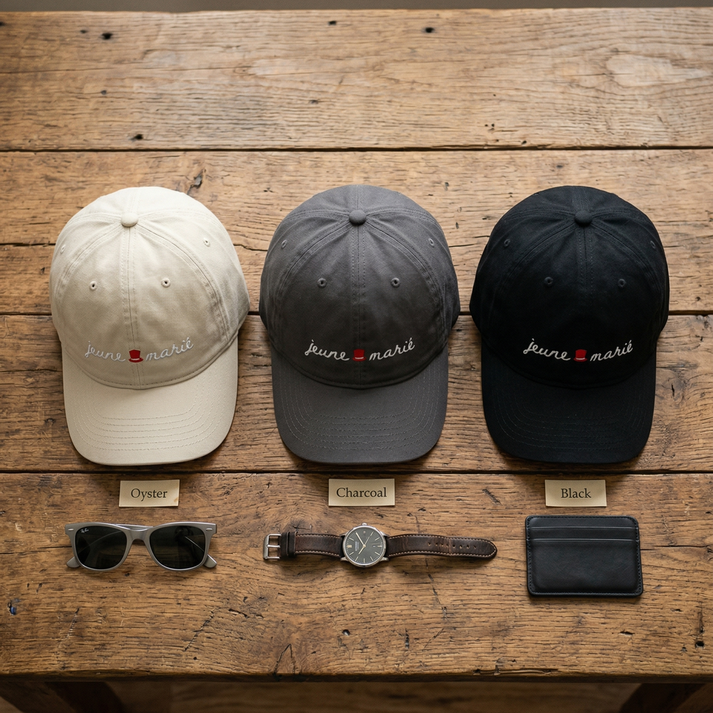 The Groom Jeune Marié Organic Embroidered Baseball Cap
