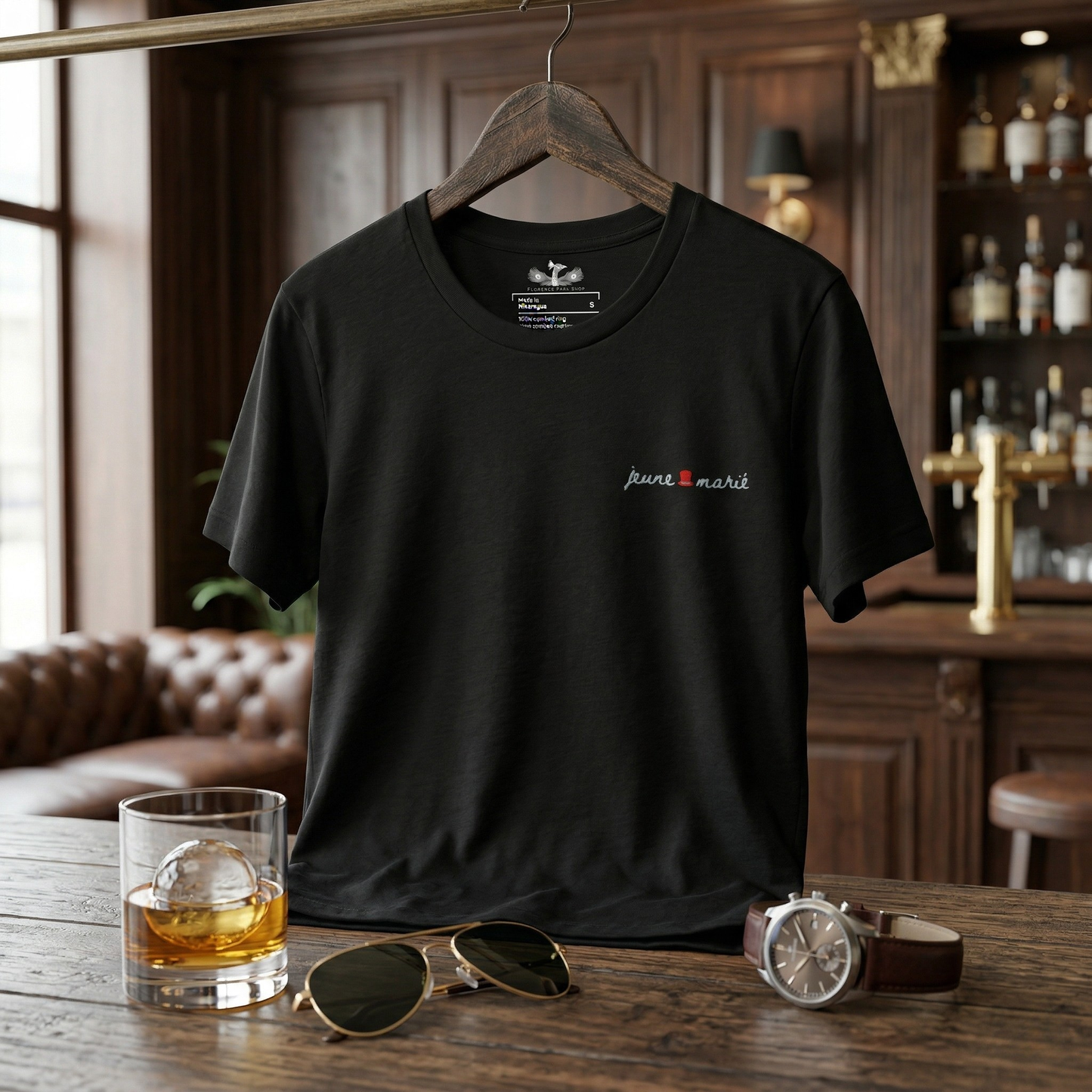 The Groom Jeune Marié Premium Soft Embroidered T-shirt