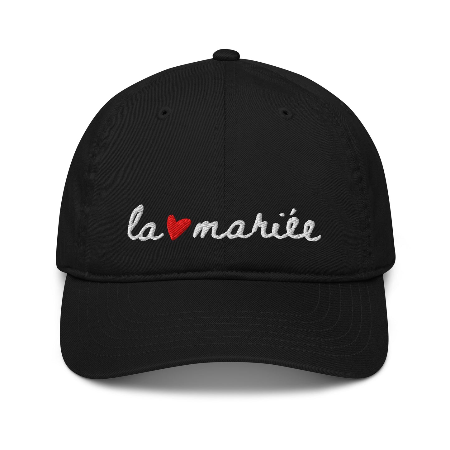 The Bride La Mariée Organic Embroidered Baseball Cap Adjustable