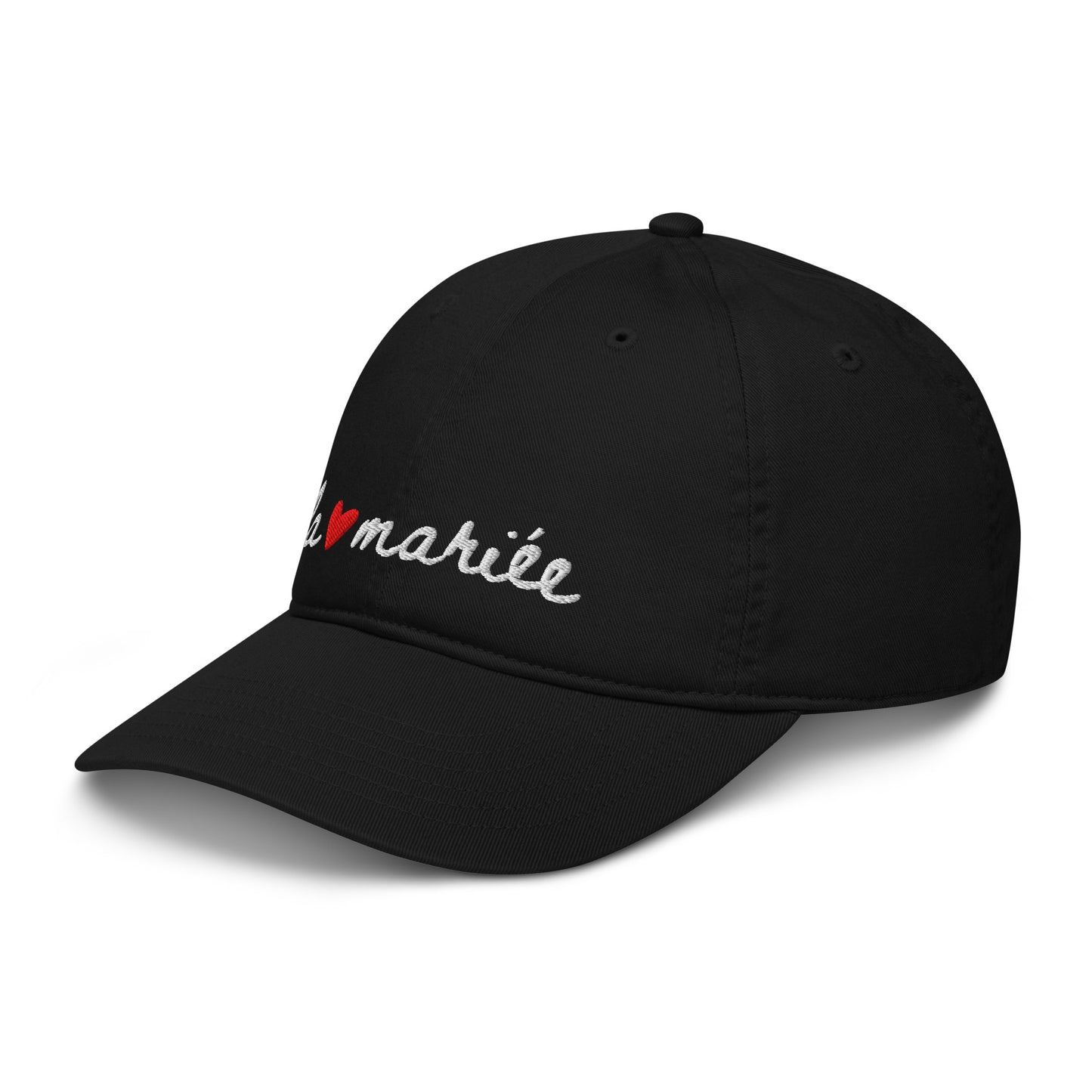 The Bride La Mariée Organic Embroidered Baseball Cap Adjustable