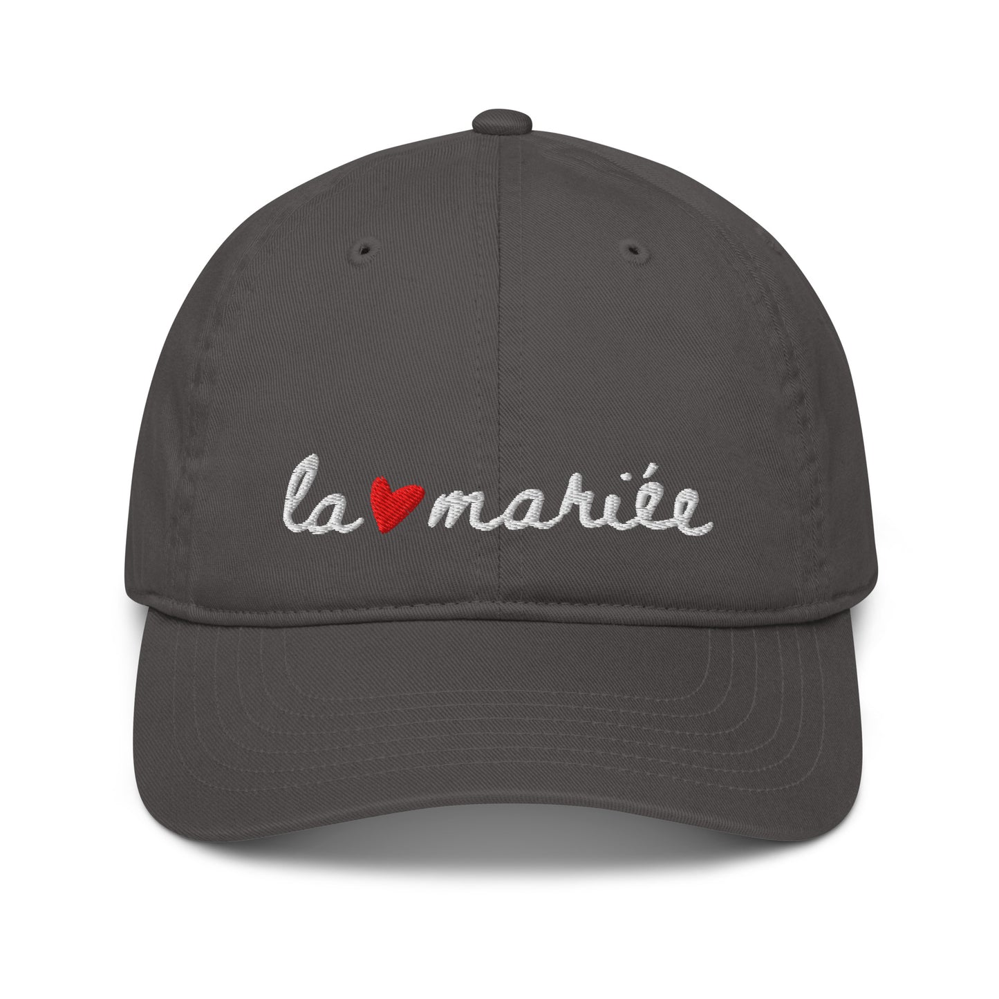 The Bride La Mariée Organic Embroidered Baseball Cap Adjustable