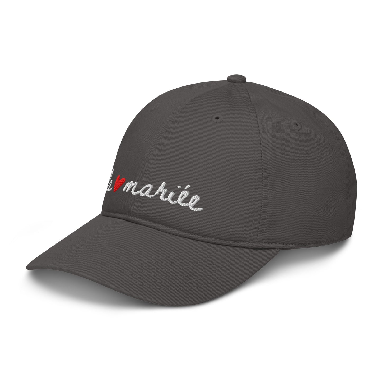 The Bride La Mariée Organic Embroidered Baseball Cap Adjustable