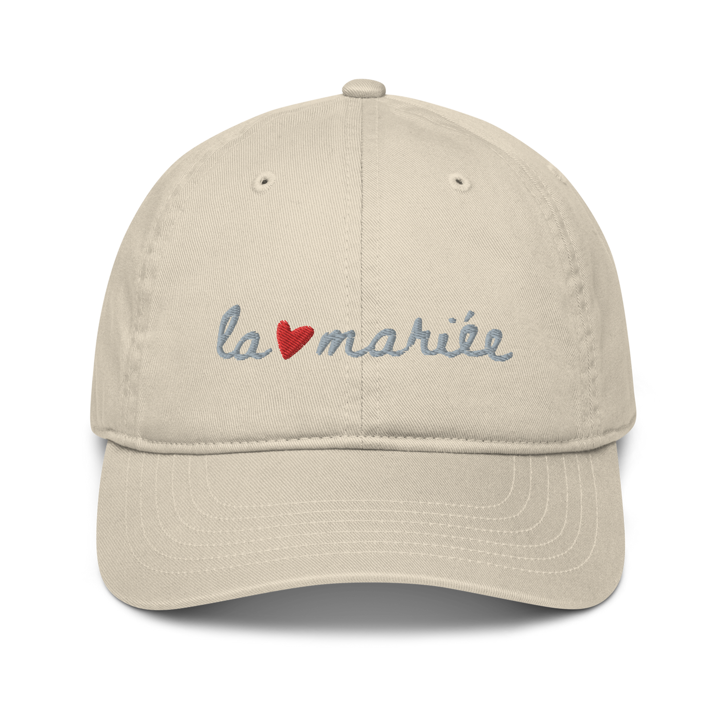 The Bride La Mariée Organic Embroidered Baseball Cap