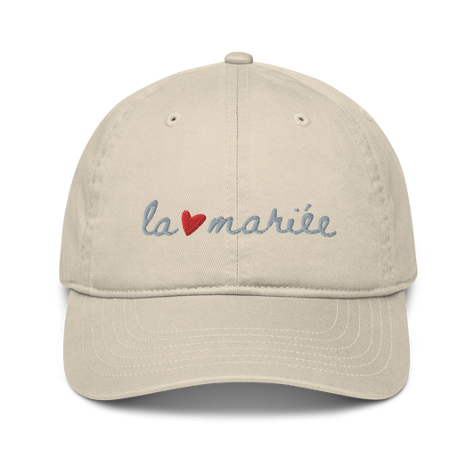 The Bride La Mariée Organic Embroidered Baseball Cap