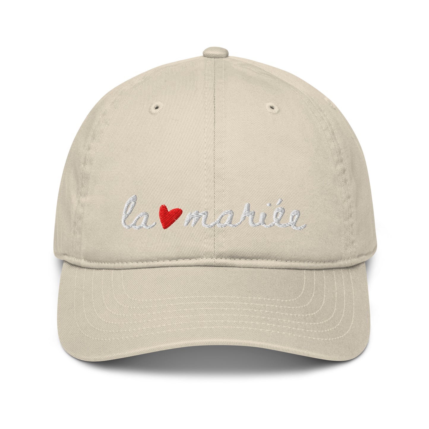The Bride La Mariée Organic Embroidered Baseball Cap Adjustable