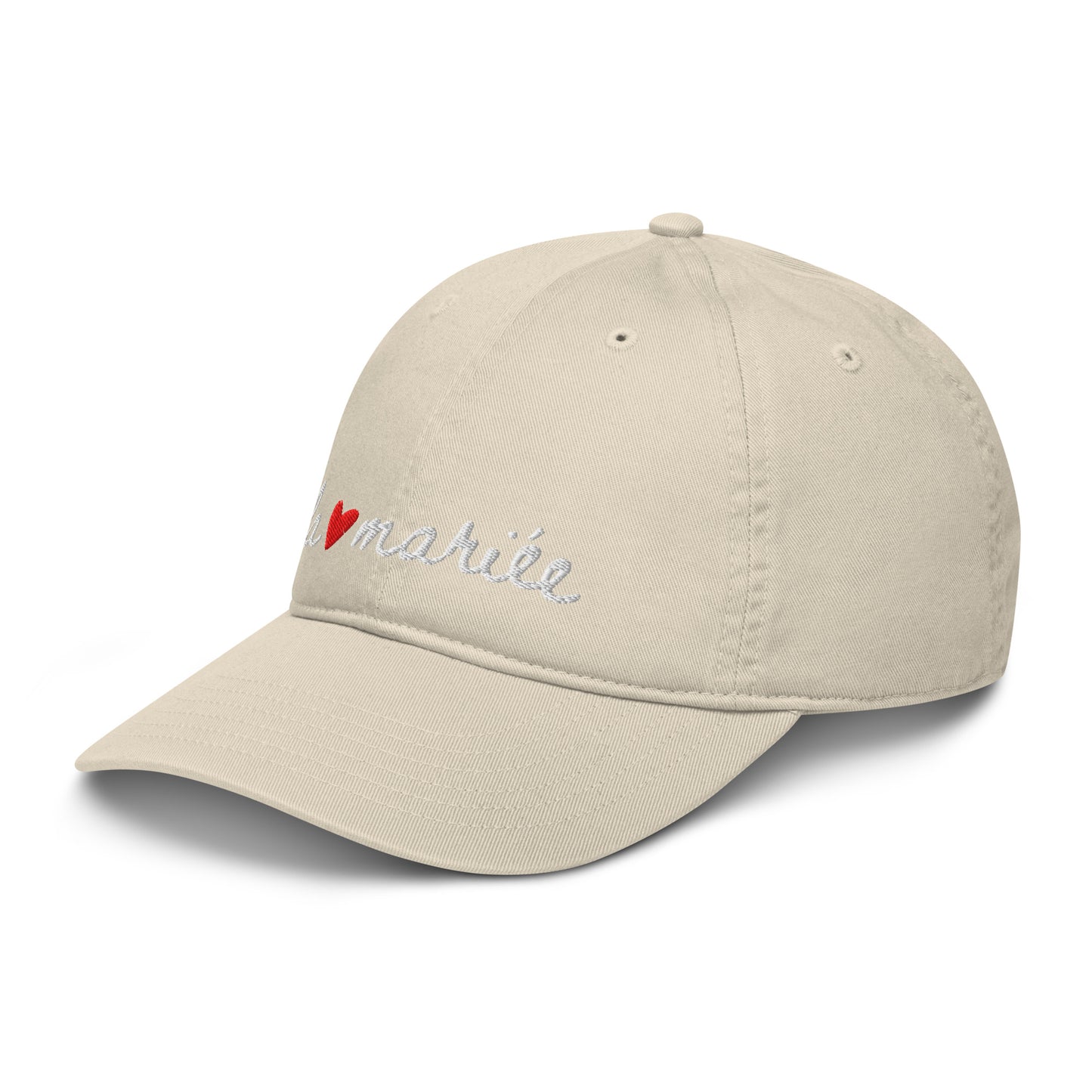 The Bride La Mariée Organic Embroidered Baseball Cap Adjustable