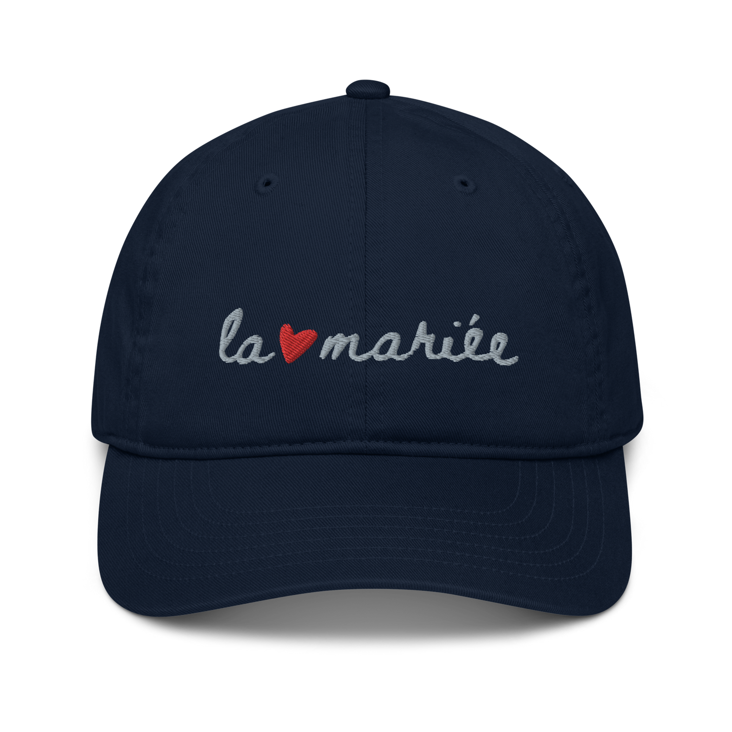 The Bride La Mariée Organic Embroidered Baseball Cap