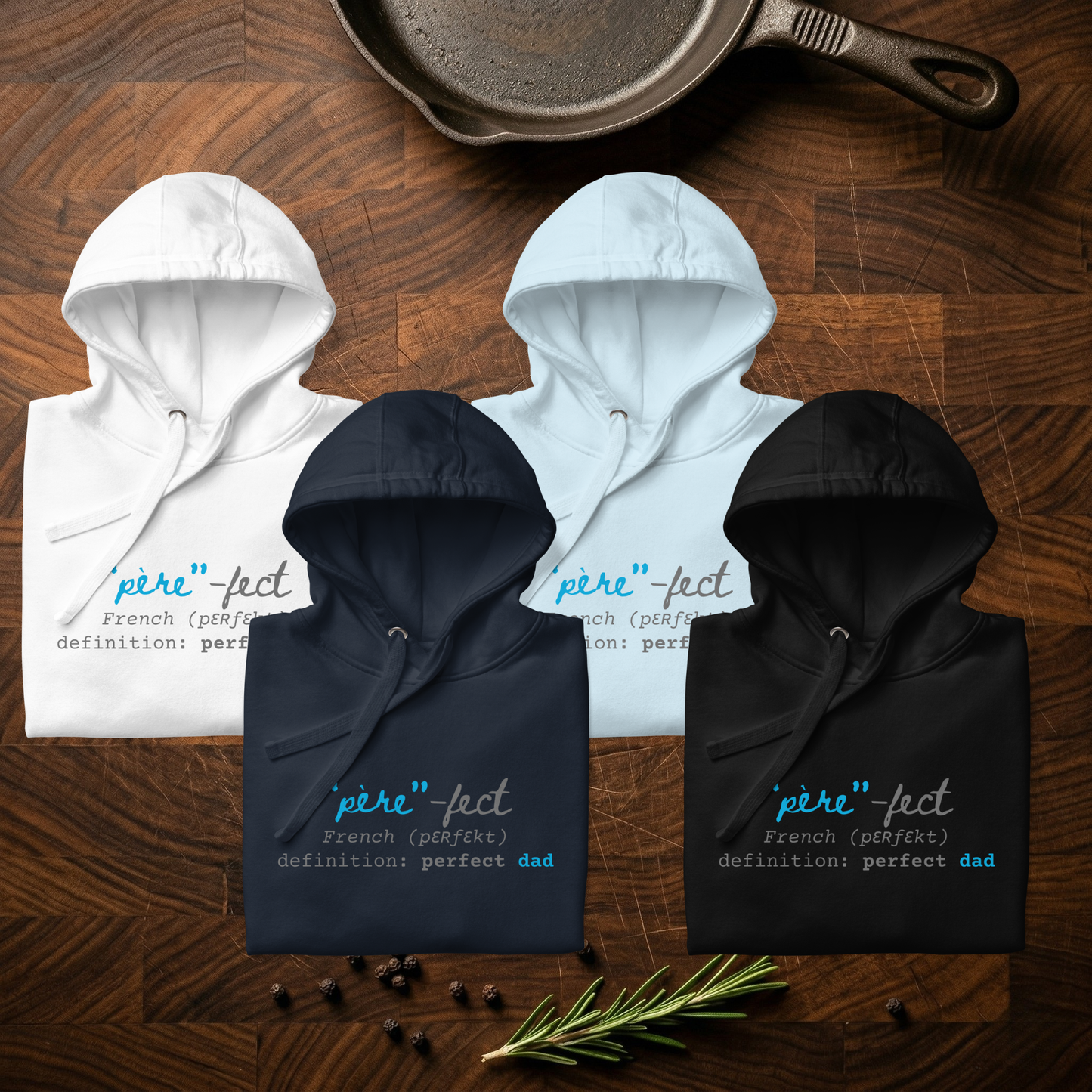 Père-fect French Pun Men's Hoodie | Warm & Witty Father's Day Gift