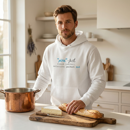 Père-fect French Pun Men's Hoodie | Warm & Witty Father's Day Gift