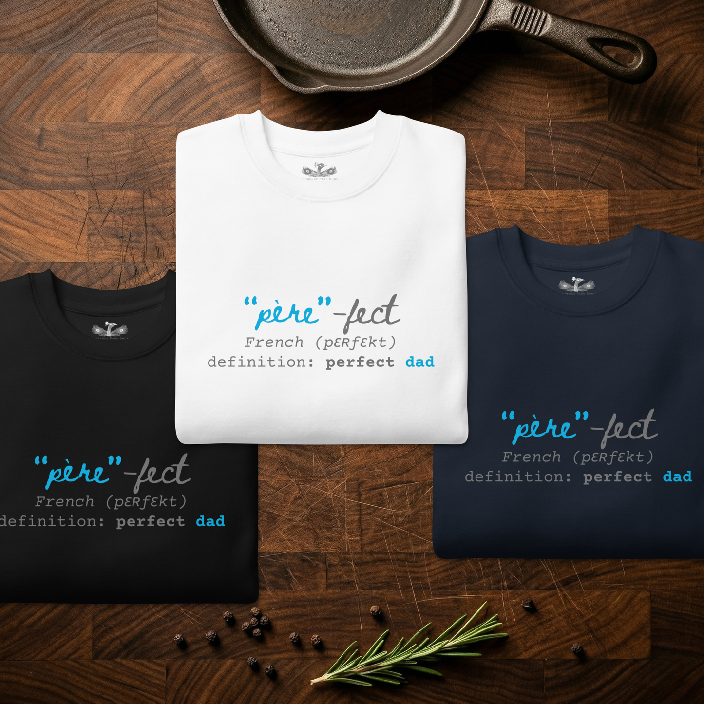 Père-fect Men's Crewneck Sweatshirt | Witty French Dad Pullover