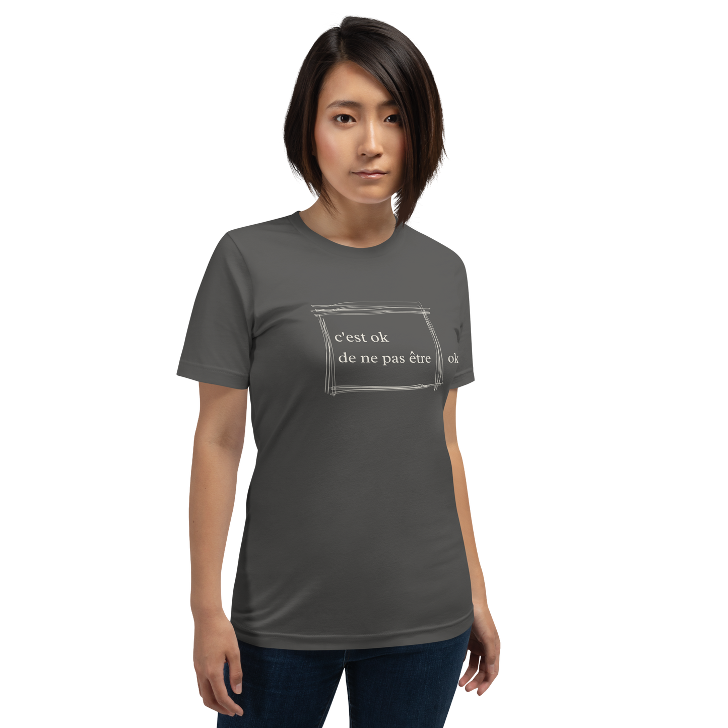 “it’s ok to not be ok”  “c’est ok de ne pas être ok.” Mental Health Awareness Unisex T-Shirt