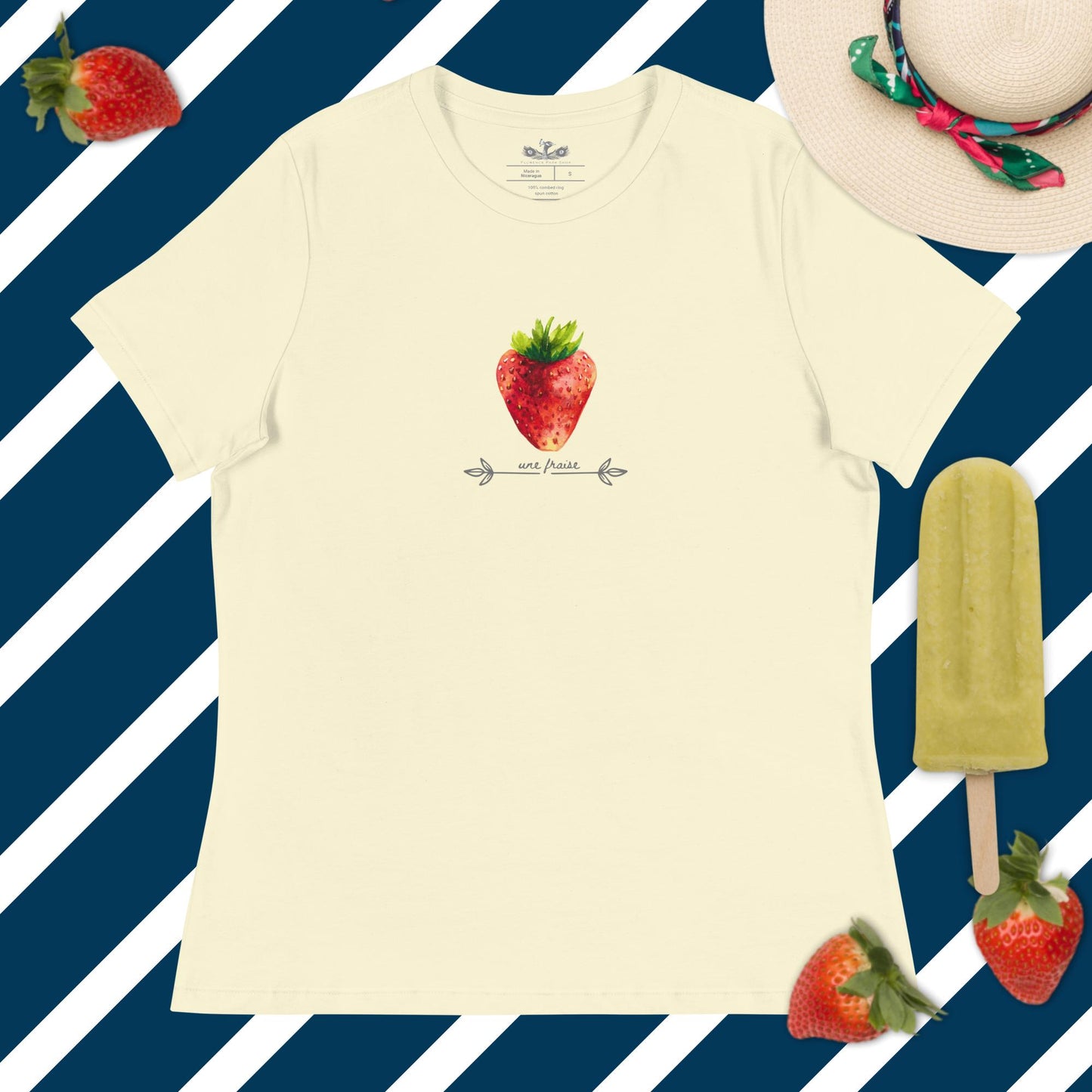 Fraise Strawberry Women’s Softest Relaxed T-Shirt